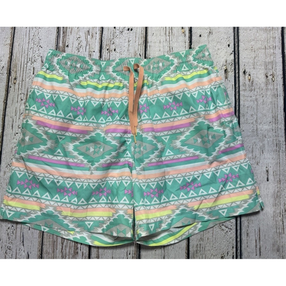 Chubbies Swim Trunks Mens Large Tropical Aztec Colorful‎ 5 Inch